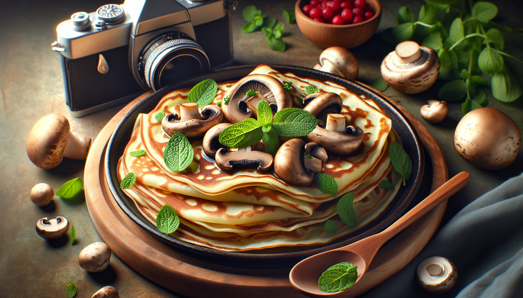 crepes ai funghi